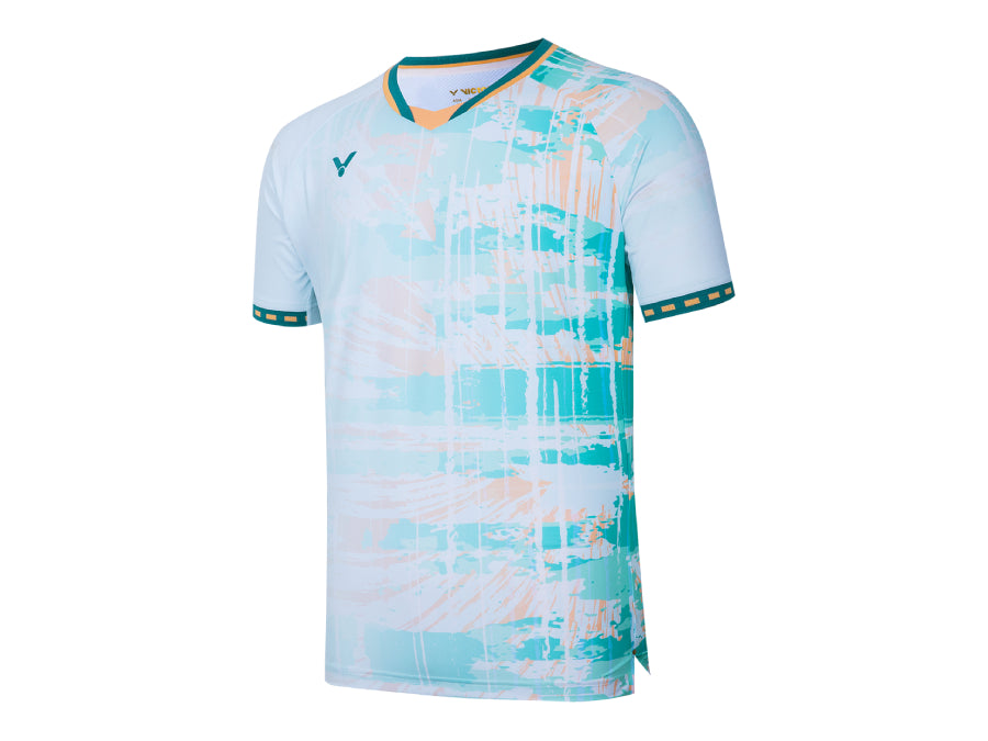 badminton t-shirt, badminton shorts, badminton pants, sportswear for badminton, athletic apparel, performance badminton clothing, breathable badminton clothing, lightweight badminton wear, men's badminton clothing, badminton training wear, badminton gear, sports clothing for badminton, Victor T-45002 Unisex Badminton T-Shirt