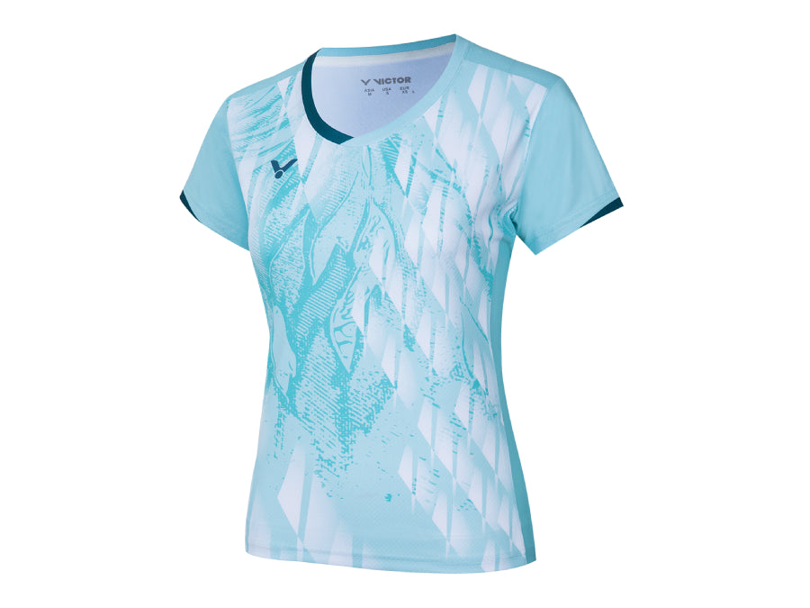 badminton t-shirt, badminton shorts, badminton pants, sportswear for badminton, athletic apparel, performance badminton clothing, breathable badminton clothing, lightweight badminton wear, men's badminton clothing, badminton training wear, badminton gear, sports clothing for badminton, Victor T-46000 TD Women's Badminton T-Shirt