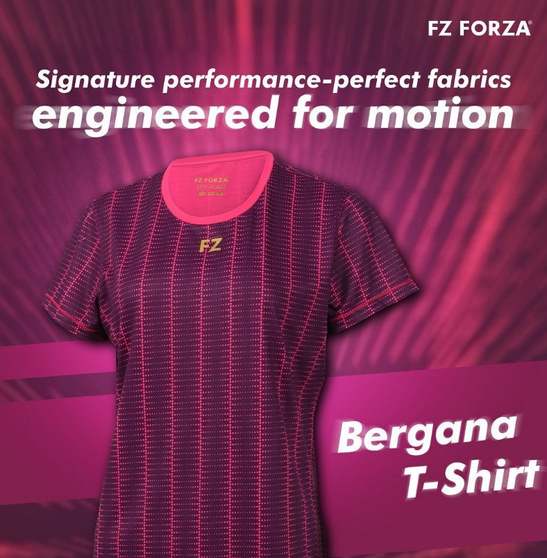badminton t-shirt, badminton shorts, badminton pants, sportswear for badminton, athletic apparel, performance badminton clothing, breathable badminton clothing, lightweight badminton wear, men's badminton clothing, badminton training wear, badminton gear, sports clothing for badminton, FZ Forza Bergana Women Badminton T-Shirt