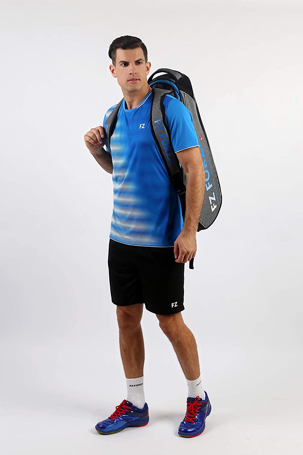 badminton t-shirt, badminton shorts, badminton pants, sportswear for badminton, athletic apparel, performance badminton clothing, breathable badminton clothing, lightweight badminton wear, men's badminton clothing, badminton training wear, badminton gear, sports clothing for badminton, FZ Forza Hook Badminton Shorts