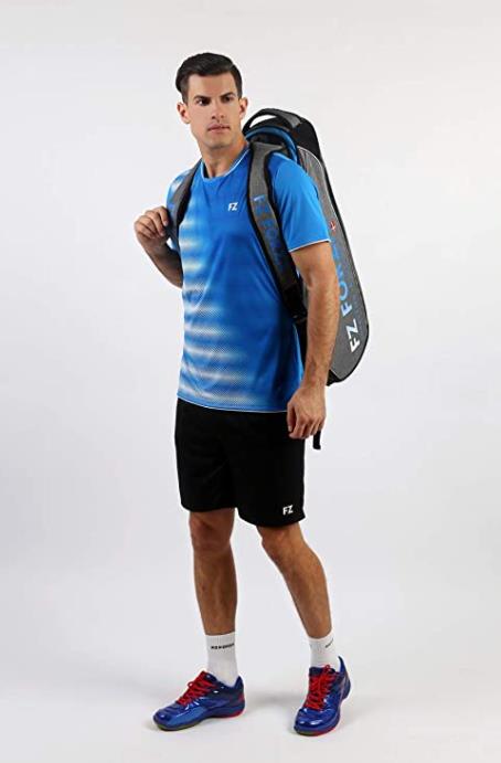 badminton t-shirt, badminton shorts, badminton pants, sportswear for badminton, athletic apparel, performance badminton clothing, breathable badminton clothing, lightweight badminton wear, men's badminton clothing, badminton training wear, badminton gear, sports clothing for badminton, FZ Forza Hudson Badminton T-Shirt