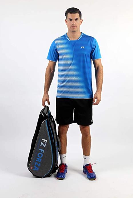 badminton t-shirt, badminton shorts, badminton pants, sportswear for badminton, athletic apparel, performance badminton clothing, breathable badminton clothing, lightweight badminton wear, men's badminton clothing, badminton training wear, badminton gear, sports clothing for badminton, FZ Forza Hudson Badminton T-Shirt
