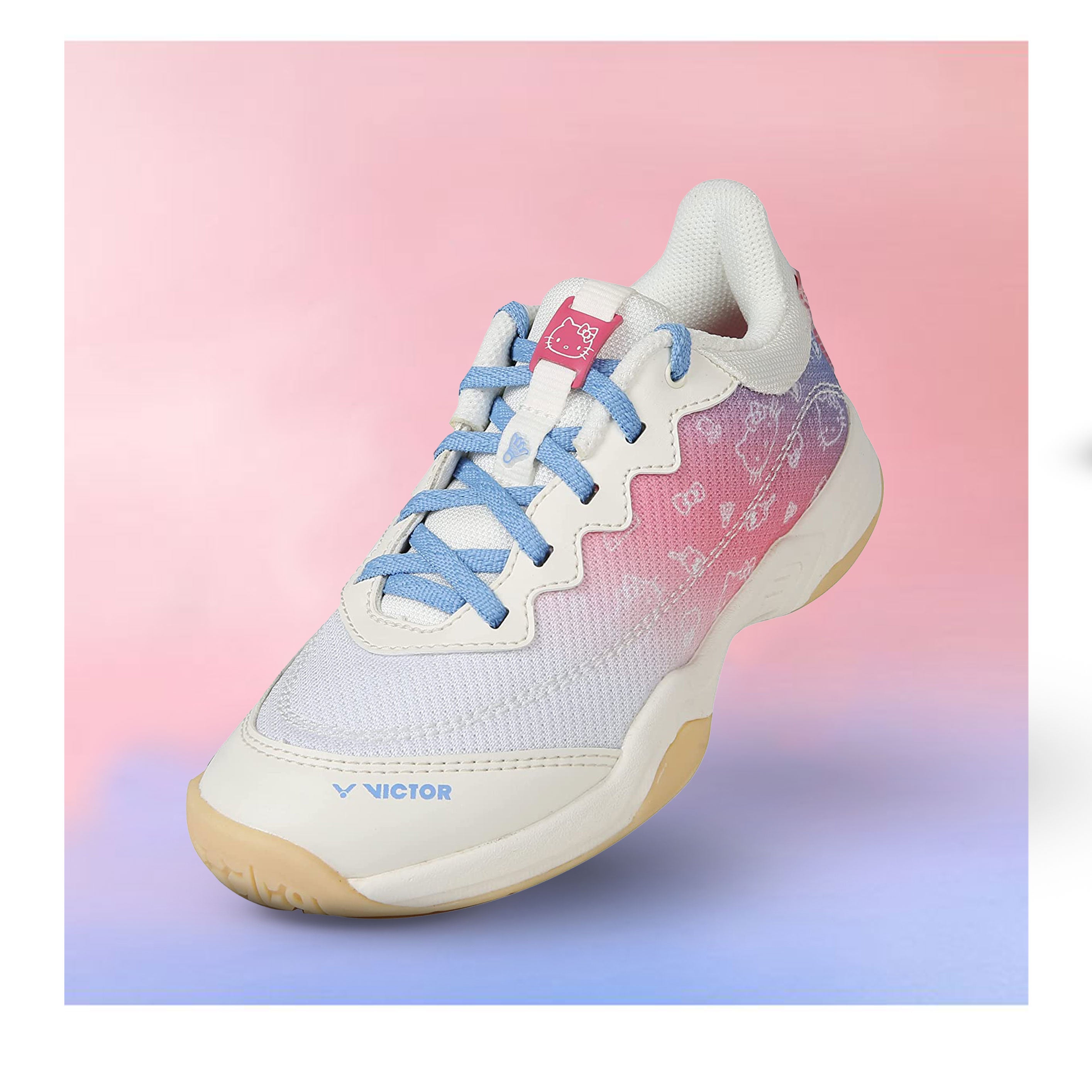 Victor X Hello Kitty KT-JR L Junior Badminton Shoes for Girls