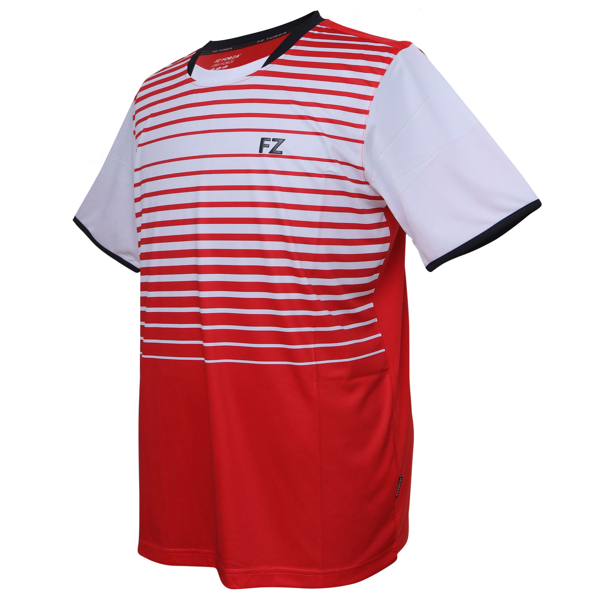 badminton t-shirt, badminton shorts, badminton pants, sportswear for badminton, athletic apparel, performance badminton clothing, breathable badminton clothing, lightweight badminton wear, men's badminton clothing, badminton training wear, badminton gear, sports clothing for badminton,FZ Forza Rio Bianco T-Shirt SS Chinese Red