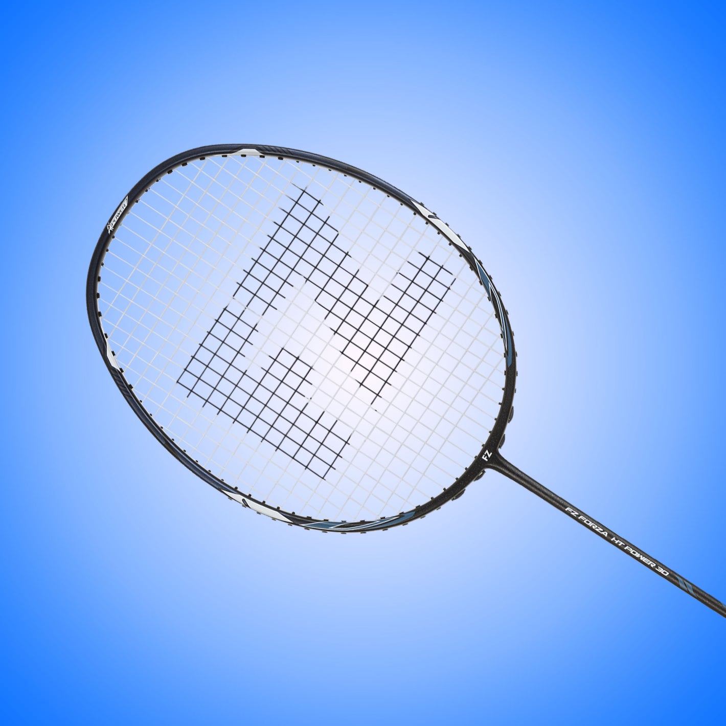 HT Power 30 Unstrung Attacking Badminton Racket (Black) - 3U/G5