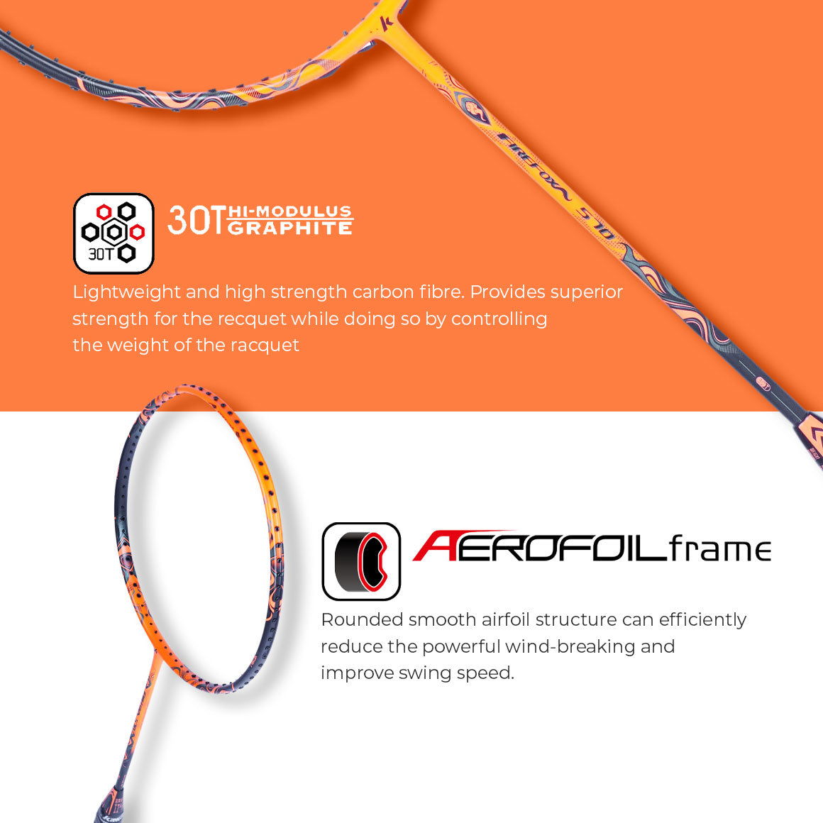 Kawasaki Firefox-570 Unstrung Badminton Racket - Power & Precision