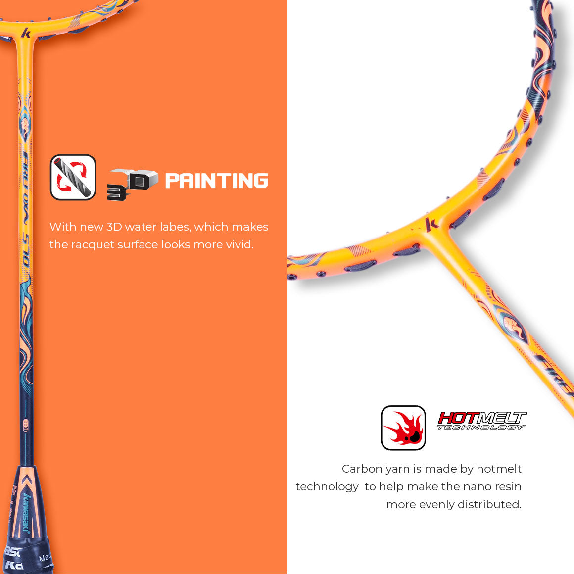 Kawasaki Firefox-570 Unstrung Badminton Racket - Power & Precision