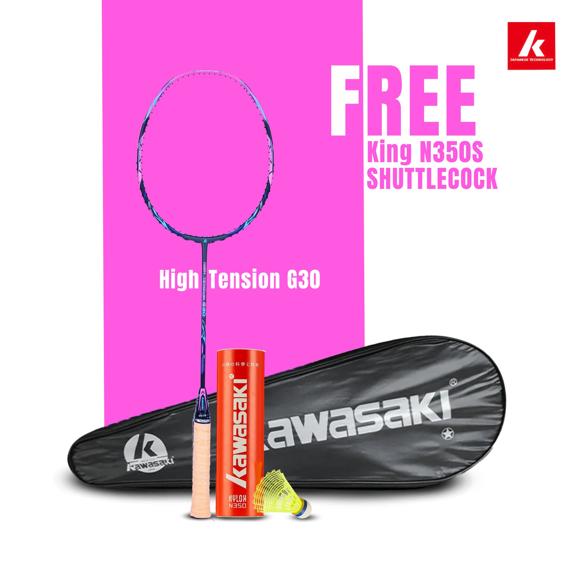 Badminton Racket, Best Badminton Racket, Lightweight Badminton Racket, Professional Badminton Racket, Power Badminton Racket, Control Badminton Racket, Speed Badminton Racket, High-Performance Racket, Carbon Fiber Racket, Graphite Racket, Beginner Badminton Racket, Advanced Badminton Racket, Badminton Racket for Men, Badminton Racket for Women, Singles Badminton Racket, Doubles Badminton Racket, Unstrung Badminton Racket, Strung Badminton Racket, Kawasaki High Tension G30 (4U) Unstrung Badminton Racket