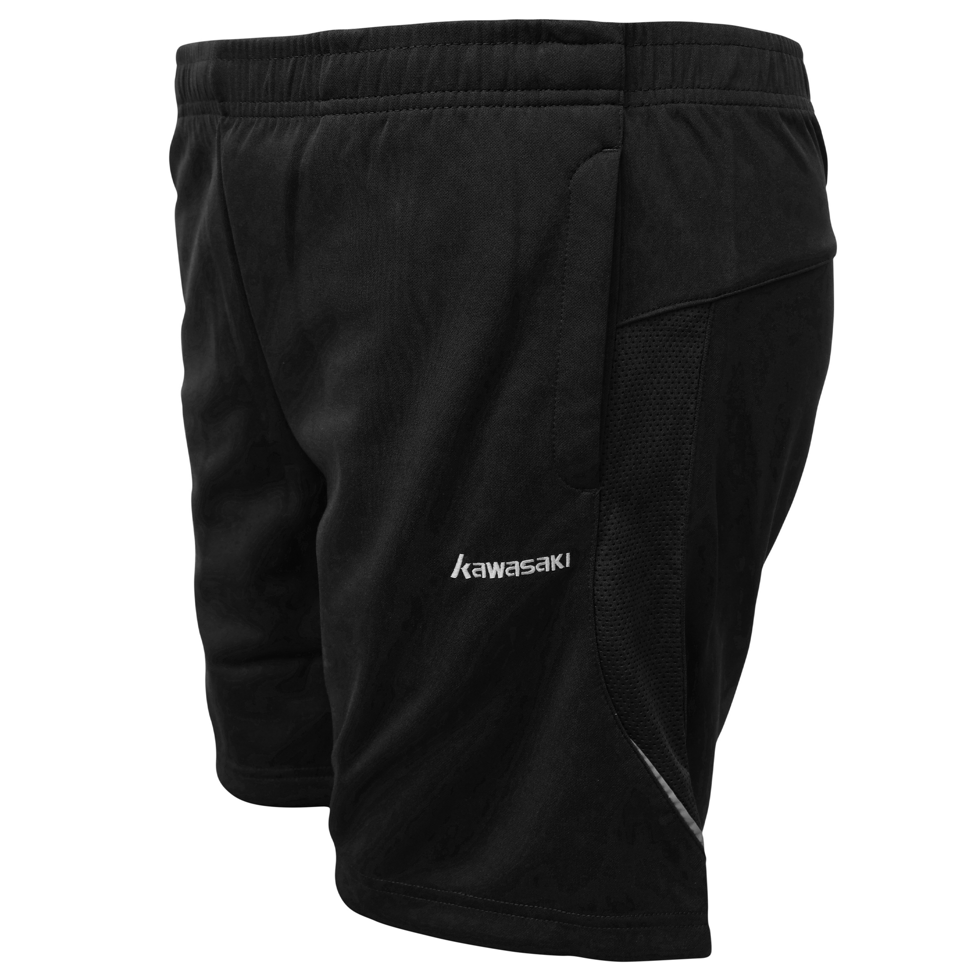 badminton t-shirt, badminton shorts, badminton pants, sportswear for badminton, athletic apparel, performance badminton clothing, breathable badminton clothing, lightweight badminton wear, men's badminton clothing, badminton training wear, badminton gear, sports clothing for badminton, badminton performance apparel, Kawasaki SP-173603 Men’s Black Shorts