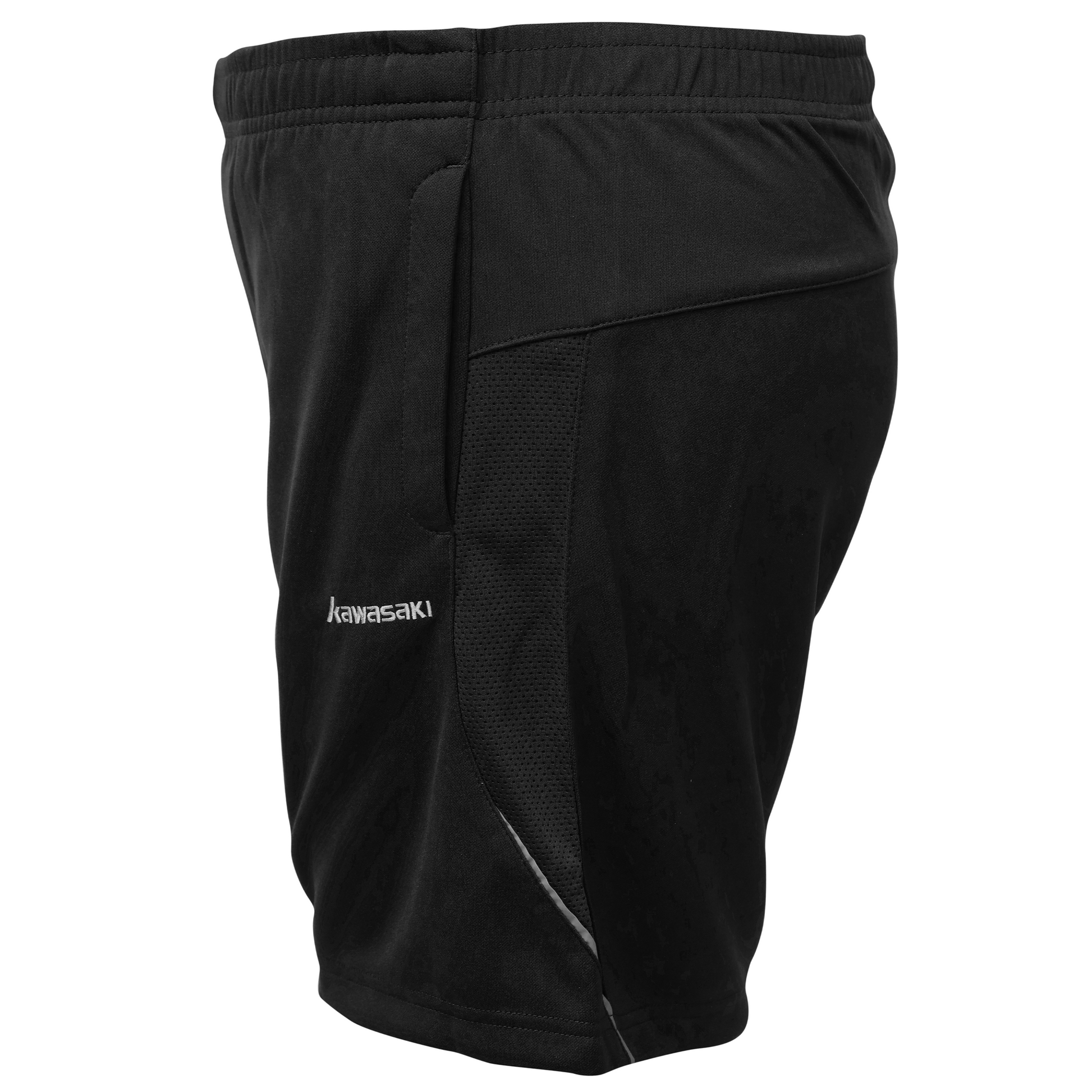 badminton t-shirt, badminton shorts, badminton pants, sportswear for badminton, athletic apparel, performance badminton clothing, breathable badminton clothing, lightweight badminton wear, men's badminton clothing, badminton training wear, badminton gear, sports clothing for badminton, badminton performance apparel, Kawasaki SP-173603 Men’s Black Shorts