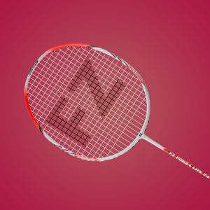 Lite 74 Strung Badminton Racket (Fiery Coral)