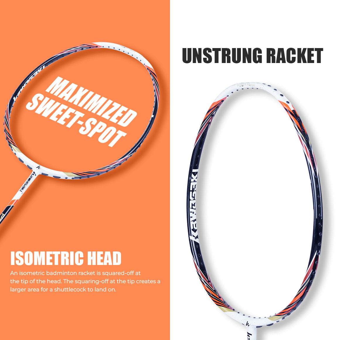 Badminton racket, Badminton racquet, durable racket, graphite racket, even balance, head heavy racket, head light racket, 3u racket, 5u racket, 6u racket, 4u racket, high tension racket, lightweight racket, Kawasaki badminton racket, unstrung racket, professional racket, beginner racket, intermediate racket, isometric racket, junior badminton racket, best badminton rackets, Shuttle bat, best smash racket. 28lbs racket, badminton racket under 1000, premium badminton racket, strung racket.