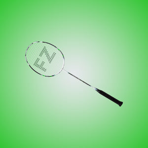 Precision 11000 Very Stiff Strung Badminton Racket(White+Green)- 3U/G5