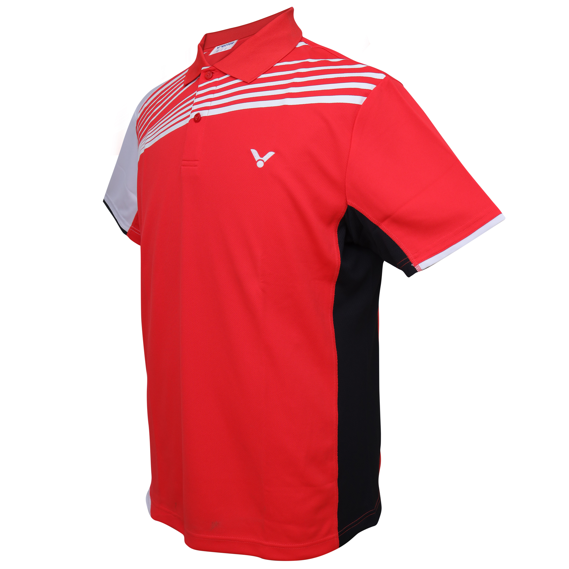 badminton t-shirt, badminton shorts, badminton pants, sportswear for badminton, athletic apparel, performance badminton clothing, breathable badminton clothing, lightweight badminton wear, men's badminton clothing, badminton training wear, badminton gear, sports clothing for badminton,VICTOR Self Design Men Polo Neck Badminton T-Shirt