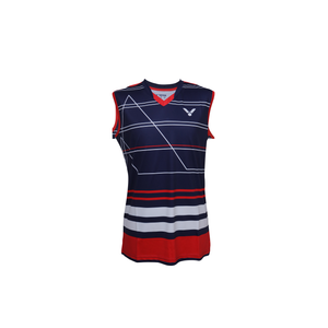 badminton t-shirt, badminton shorts, badminton pants, sportswear for badminton, athletic apparel, performance badminton clothing, breathable badminton clothing, lightweight badminton wear, men's badminton clothing, badminton training wear, badminton gear, sports clothing for badminton,VICTOR Tournament Series Sleeveless T-Shirt