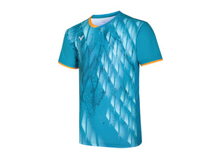 badminton t-shirt, badminton shorts, badminton pants, sportswear for badminton, athletic apparel, performance badminton clothing, breathable badminton clothing, lightweight badminton wear, men's badminton clothing, badminton training wear, badminton gear, sports clothing for badminton, Victor T-45000 TD Men's Badminton T-Shirt