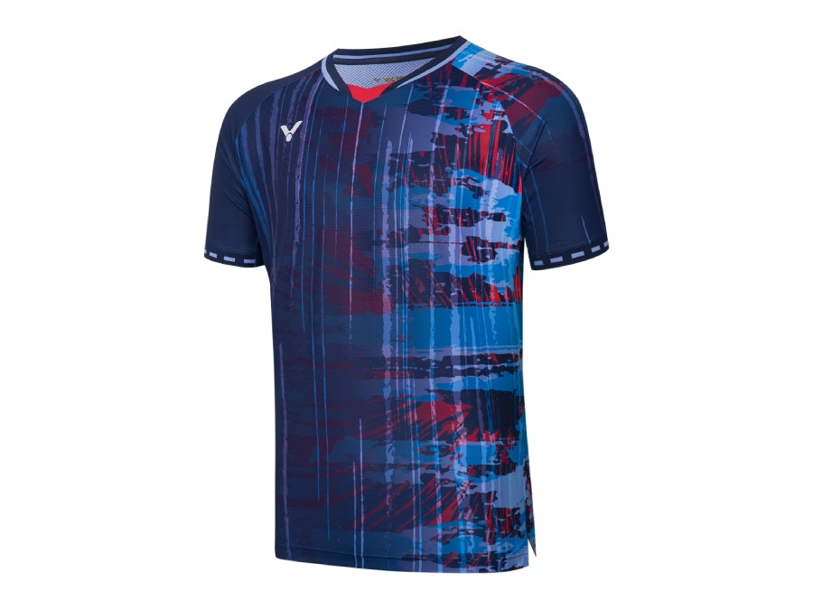badminton t-shirt, badminton shorts, badminton pants, sportswear for badminton, athletic apparel, performance badminton clothing, breathable badminton clothing, lightweight badminton wear, men's badminton clothing, badminton training wear, badminton gear, sports clothing for badminton, Victor T-45002 Unisex Badminton T-Shirt