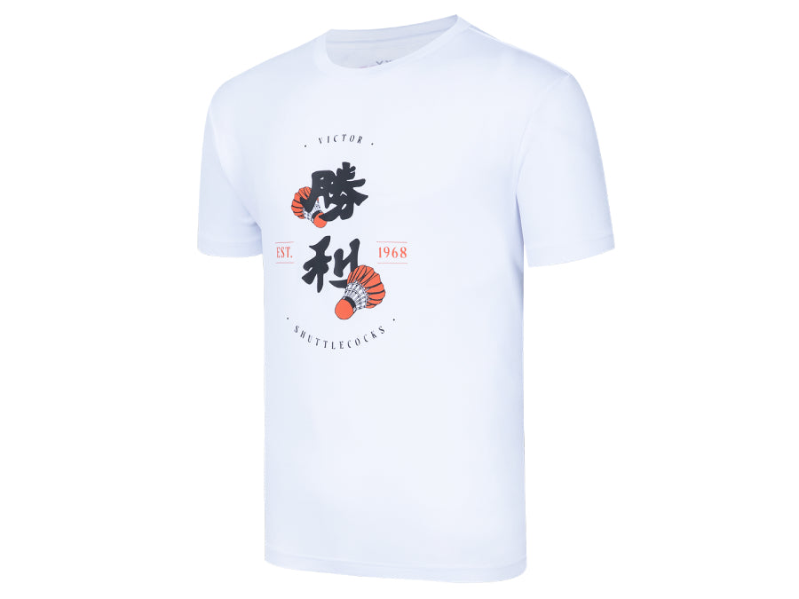 badminton t-shirt, badminton shorts, badminton pants, sportswear for badminton, athletic apparel, performance badminton clothing, breathable badminton clothing, lightweight badminton wear, men's badminton clothing, badminton training wear, badminton gear, sports clothing for badminton, Victor T-45004 Unisex Badminton T-Shirt