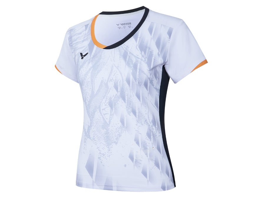 badminton t-shirt, badminton shorts, badminton pants, sportswear for badminton, athletic apparel, performance badminton clothing, breathable badminton clothing, lightweight badminton wear, men's badminton clothing, badminton training wear, badminton gear, sports clothing for badminton, Victor T-46000 TD Women's Badminton T-Shirt