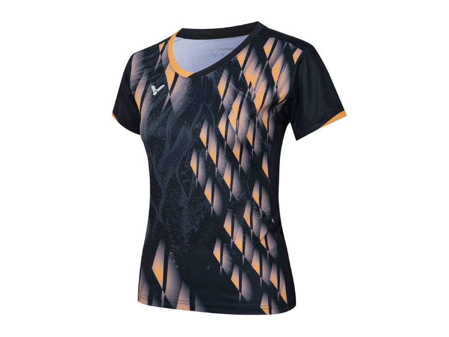 badminton t-shirt, badminton shorts, badminton pants, sportswear for badminton, athletic apparel, performance badminton clothing, breathable badminton clothing, lightweight badminton wear, men's badminton clothing, badminton training wear, badminton gear, sports clothing for badminton, Victor T-46000 TD Women's Badminton T-Shirt