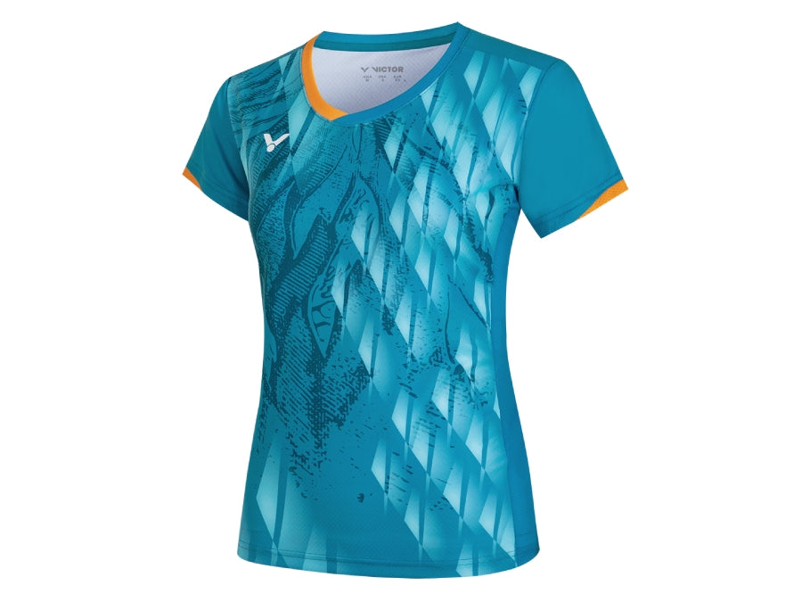 badminton t-shirt, badminton shorts, badminton pants, sportswear for badminton, athletic apparel, performance badminton clothing, breathable badminton clothing, lightweight badminton wear, men's badminton clothing, badminton training wear, badminton gear, sports clothing for badminton, Victor T-46000 TD Women's Badminton T-Shirt