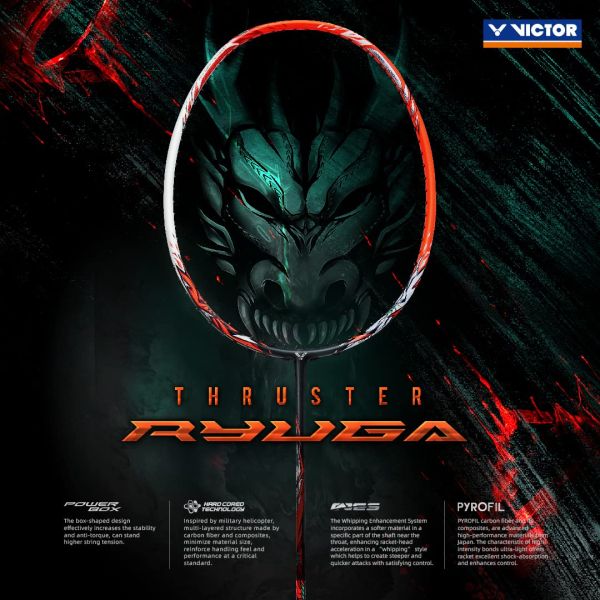 Badminton Racket, Best Badminton Racket, Lightweight Badminton Racket, Professional Badminton Racket, Power Badminton Racket, Control Badminton Racket, Speed Badminton Racket, High-Performance Racket, Carbon Fiber Racket, Graphite Racket, Beginner Badminton Racket, Advanced Badminton Racket, Badminton Racket for Men, Badminton Racket for Women, Singles Badminton Racket, Doubles Badminton Racket, Unstrung Badminton Racket, Strung Badminton Racket, Victor Thruster Ryuga II Badminton Racket