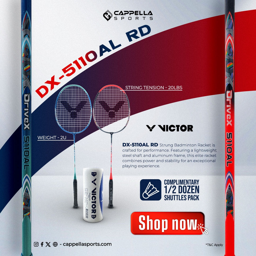 Victor Auraspeed 1010 (ARS1010) Speed Series Strung Badminton Racket (Set of 2 Racket Blue