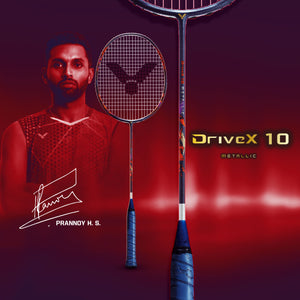 DriveX-10 METALLIC-B G5 Unstrung Defensive Badminton Racket – 4U/3U | Prannoy H.S.