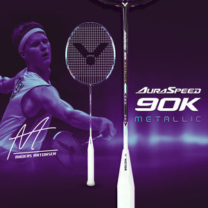 AuraSpeed 90K (ARS-90K) Metallic Badminton Racket (R Tale Turquoise) - Preferred by Anders Antonsen
