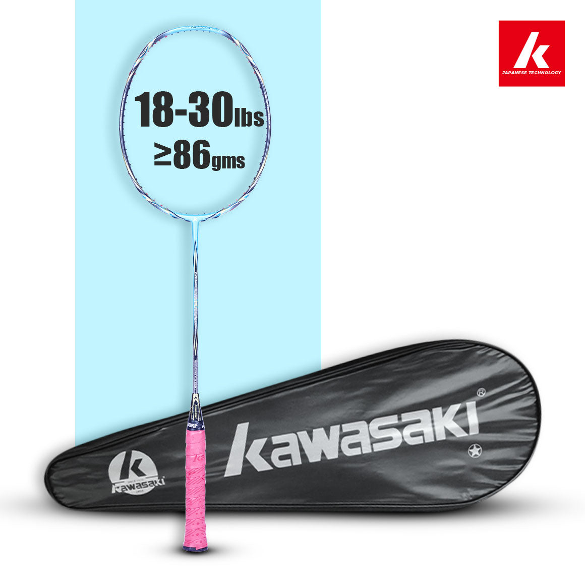 Badminton racket, Badminton racquet, durable racket, graphite racket, even balance, head heavy racket, head light racket, 3u racket, 5u racket, 6u racket, 4u racket, high tension racket, lightweight racket, Kawasaki badminton racket, unstrung racket, professional racket, beginner racket, intermediate racket, isometric racket, junior badminton racket, best badminton rackets, Shuttle bat, best smash racket. 28lbs racket, badminton racket under 1000, premium badminton racket, strung racket.