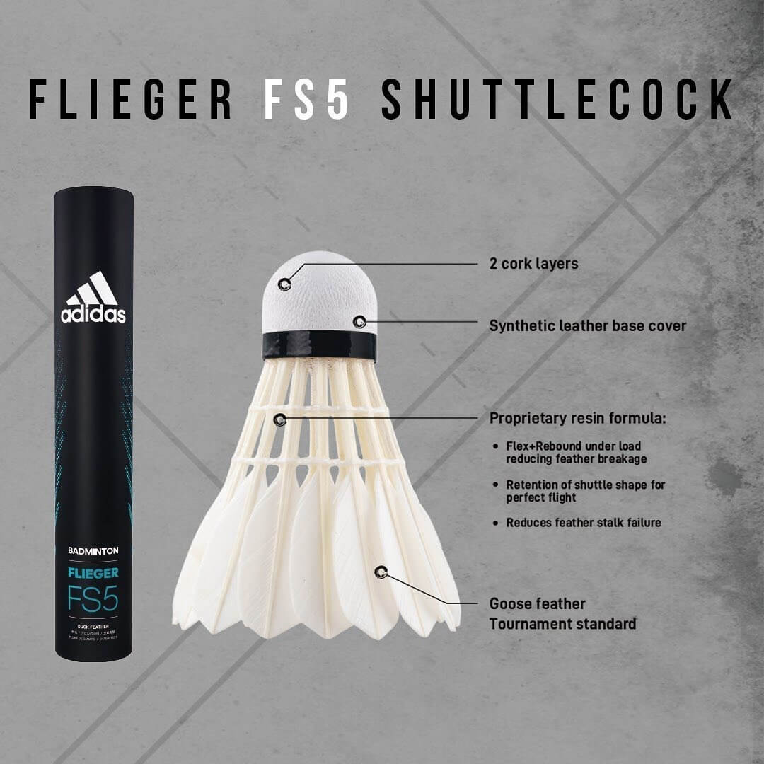 Buy Adidas Flieger FS5 Badminton Feather Shuttlecock Online