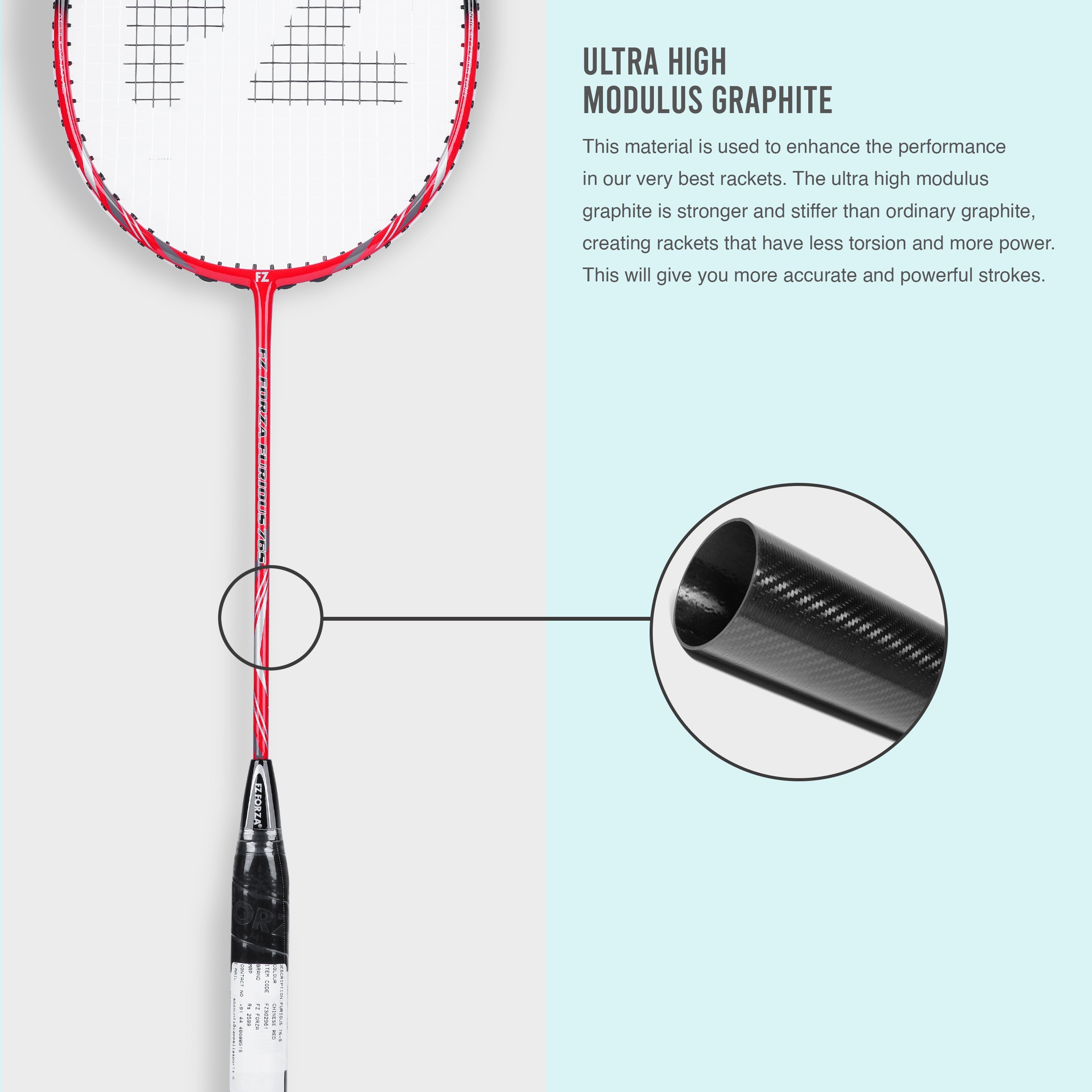 Get Your FZ FORZA Furious 76 S Strung Badminton Racket - Chinese Red
