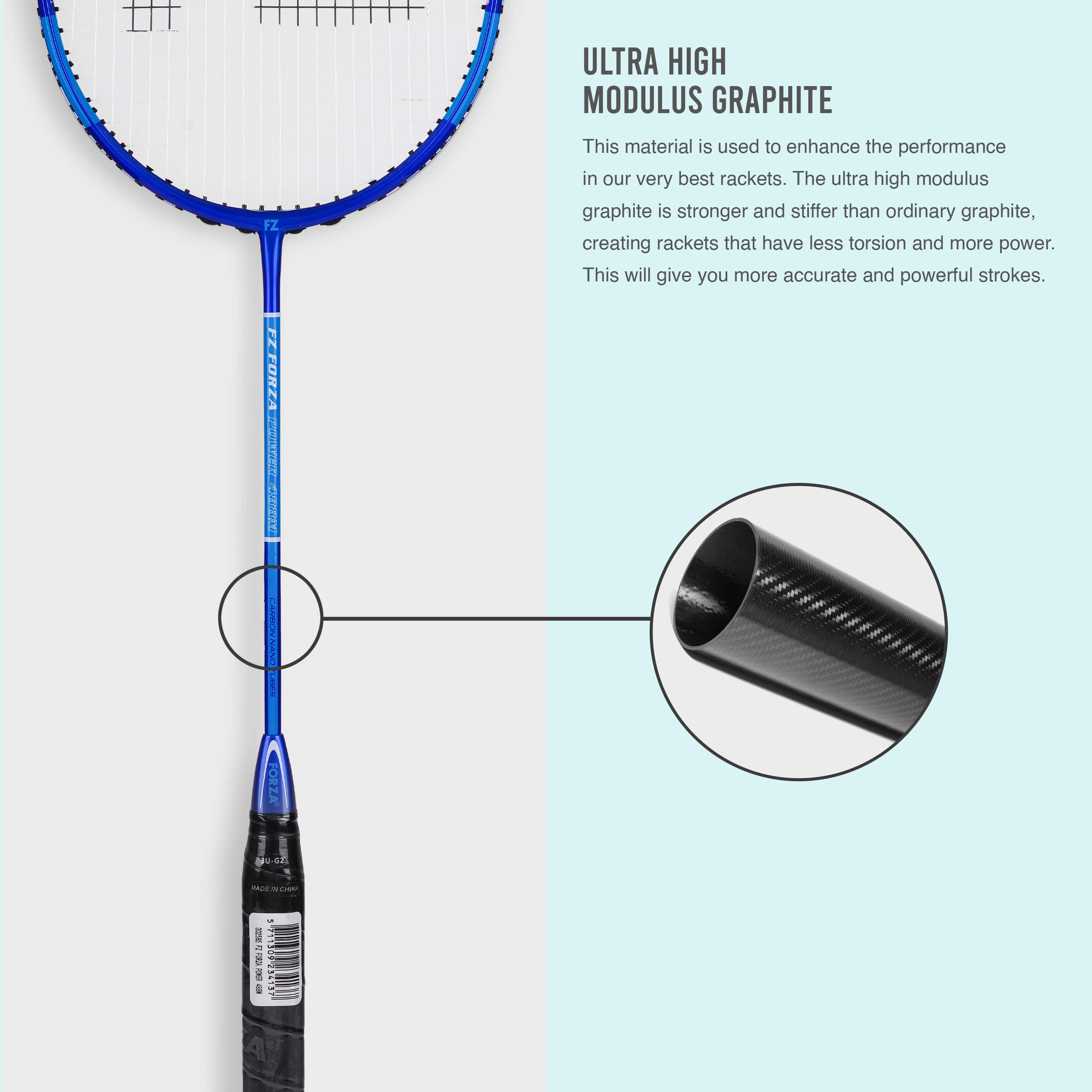 Power 488M Strung Badminton Racket in Blue | Superior Performance ...