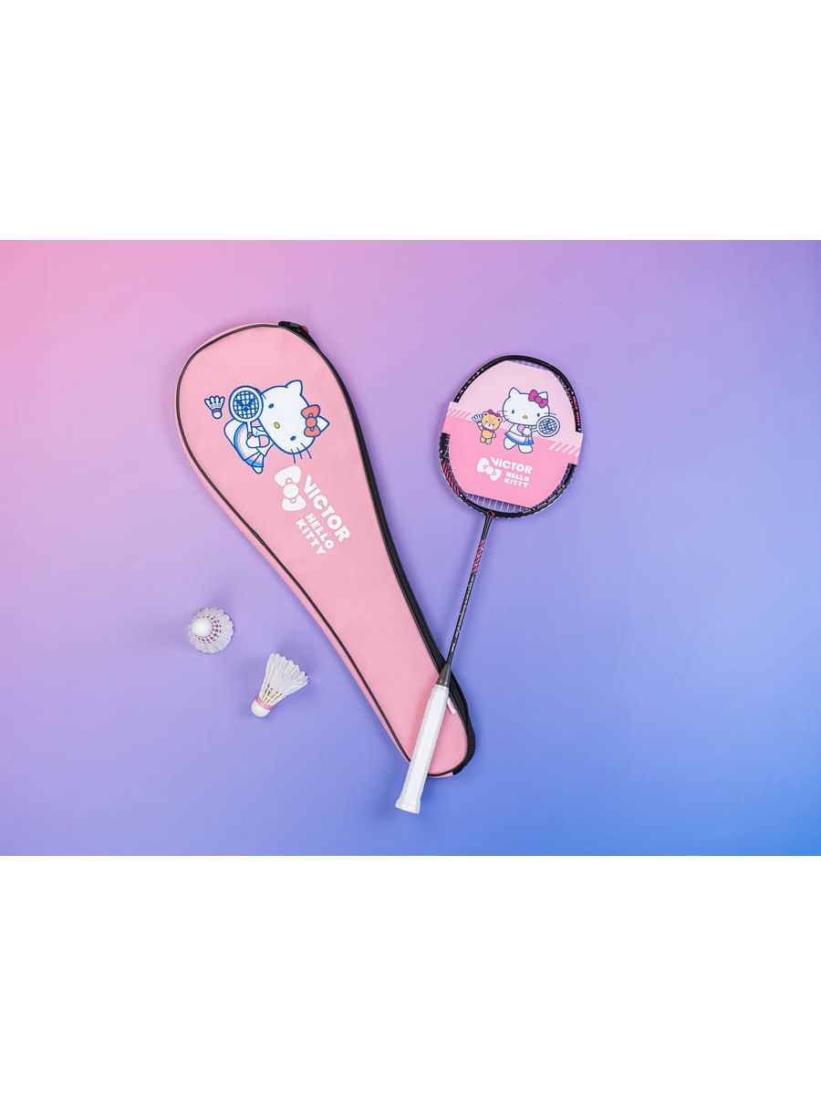 Badminton Racket, Best Badminton Racket, Lightweight Badminton Racket, Professional Badminton Racket, Power Badminton Racket, Control Badminton Racket, Speed Badminton Racket, High-Performance Racket, Carbon Fiber Racket, Graphite Racket, Beginner Badminton Racket, Advanced Badminton Racket, Badminton Racket for Men, Badminton Racket for Women, Singles Badminton Racket, Doubles Badminton Racket, Unstrung Badminton Racket, Strung Badminton Racket, VICTOR X HELLO KITTY Auraspeed ARS-KT C G5 (5U & 6U)Badminton